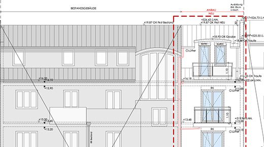 Erweiterung eines Mehrfamilienhaus München Privat